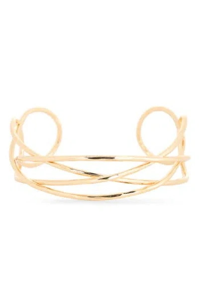 Nordstrom Rack Crossover Cuff Bracelet In Gold
