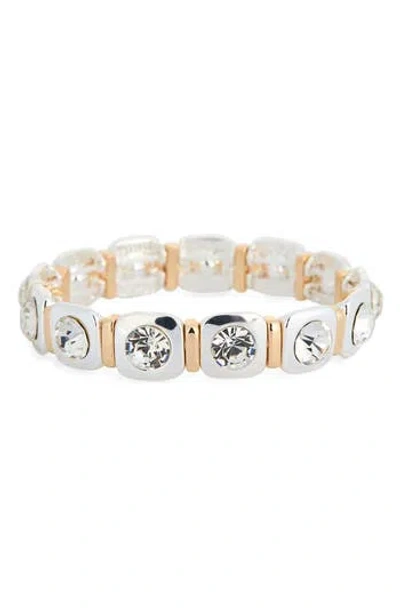 Nordstrom Rack Crystal Accent Stretch Bracelet In Silver
