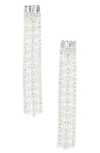 Nordstrom Rack Crystal & Faux Pearl Fringe Drop Earrings In Multi