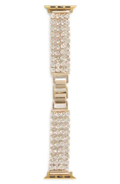 Nordstrom Rack Crystal Chain Apple Watch® Watchband In Gold