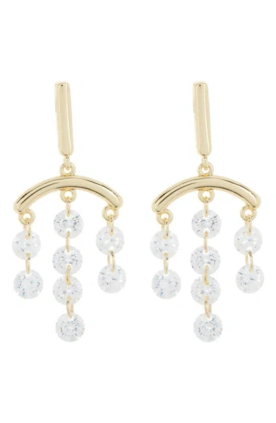 Nordstrom Rack Crystal Chandelier Earrings In Clear- Gold