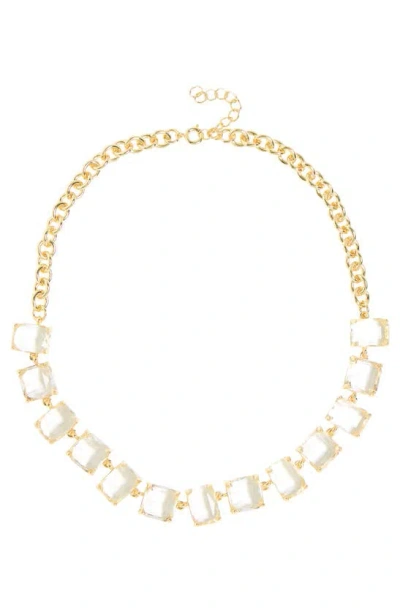 Nordstrom Rack Crystal Collar Necklace In Clear- Gold