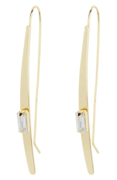 Nordstrom Rack Crystal Demifine Threader Earrings In Gold