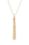 Nordstrom Rack Crystal Fringe Pendant Necklace In Gold