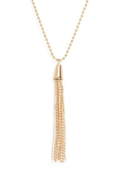 Nordstrom Rack Crystal Fringe Pendant Necklace In Gold