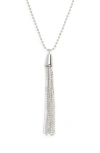 Nordstrom Rack Crystal Fringe Pendant Necklace In Silver