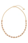 Nordstrom Rack Crystal Frontal Necklace In Gold