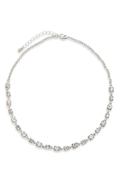 Nordstrom Rack Crystal Frontal Necklace In White