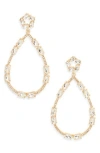 Nordstrom Rack Crystal Open Teardrop Earrings In Gold