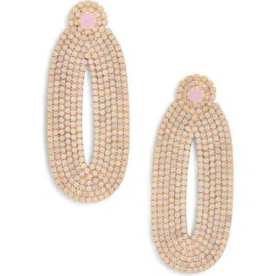Nordstrom Rack Crystal Oval Drop Earrings In Gold