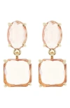 Nordstrom Rack Crystal Square Drop Earrings In Rose- Gold