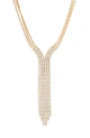 Nordstrom Rack Crystal Y-necklace In Gold