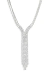 Nordstrom Rack Crystal Y-necklace In White