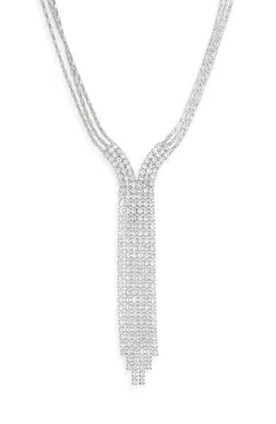 Nordstrom Rack Crystal Y-necklace In White