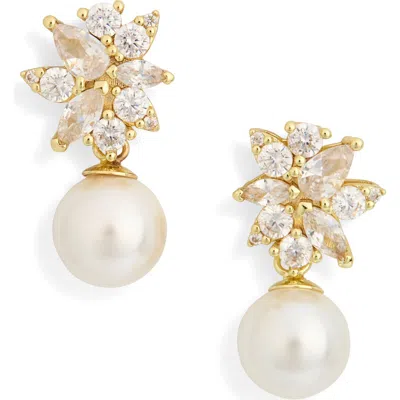 Nordstrom Rack Cubic Zirconia & Faux Pearl Drop Earrings In Multi