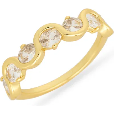 Nordstrom Rack Cubic Zirconia Band Ring In Gold