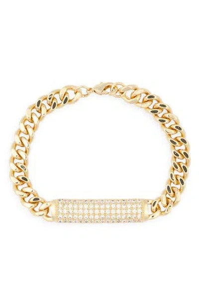 Nordstrom Rack Cubic Zirconia Bar Chain Bracelet In Gold