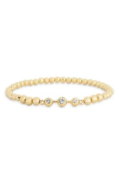 Nordstrom Rack Cubic Zirconia Bubble Stretch Bracelet In Gold
