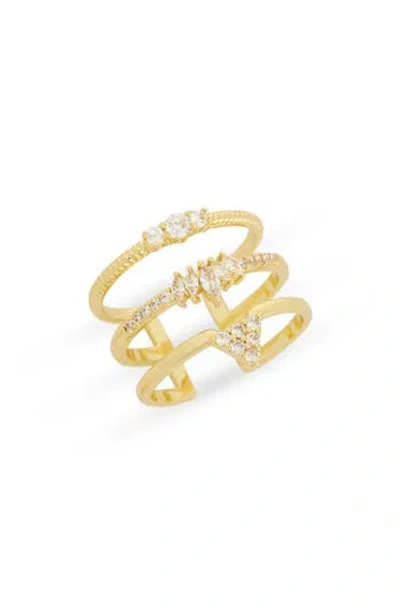 Nordstrom Rack Cubic Zirconia Caged Band Ring In Gold