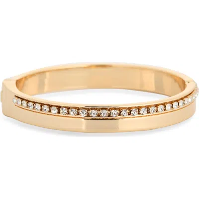 Nordstrom Rack Cubic Zirconia Edge Bangle Bracelet In Gold