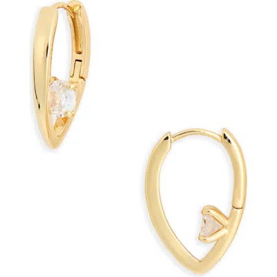 Nordstrom Rack Cubic Zirconia Hoop Earrings In Gold