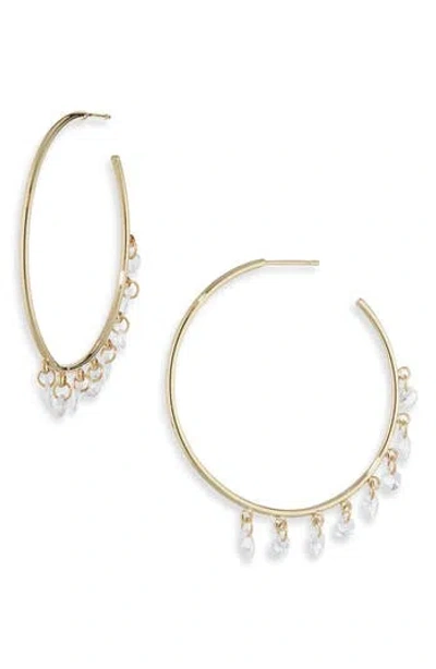 Nordstrom Rack Cubic Zirconia Hoop Earrings In Gold