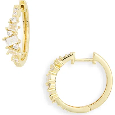 Nordstrom Rack Cubic Zirconia Hoop Earrings In Gold