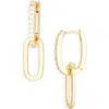 Nordstrom Rack Cubic Zirconia Link Drop Earrings In Gold
