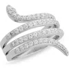 Nordstrom Rack Cubic Zirconia Pavé Coil Ring In Silver