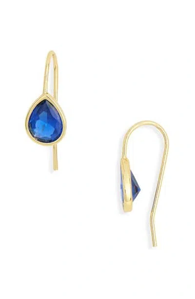 Nordstrom Rack Cubic Zirconia Pear-shaped Drop Earrings In Blue
