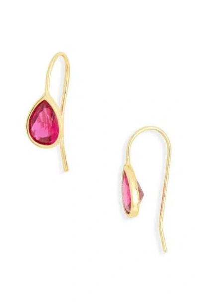 Nordstrom Rack Cubic Zirconia Pear-shaped Drop Earrings In Gold