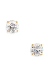 Nordstrom Rack Cubic Zirconia Round Stud Earrings In Gold