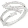 Nordstrom Rack Cubic Zirconia Spiral Bypass Ring