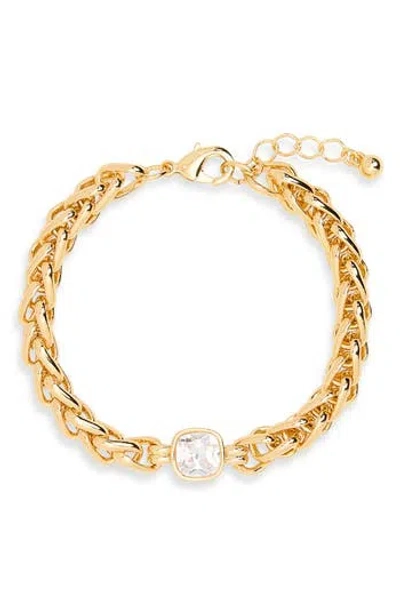 Nordstrom Rack Cubic Zirconia Statement Bracelet In Orange