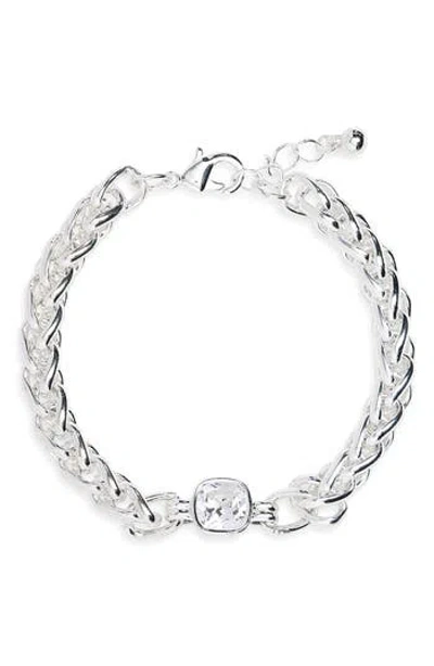Nordstrom Rack Cubic Zirconia Statement Bracelet In Metallic