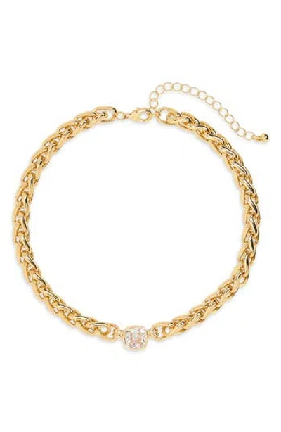Nordstrom Rack Cubic Zirconia Statement Collar Necklace. In Pink