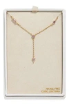 Nordstrom Rack Cubic Zirconia Station Y-necklace In Gold