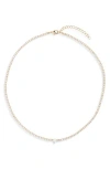 Nordstrom Rack Cubic Zirconia Tennis Necklace In Gold