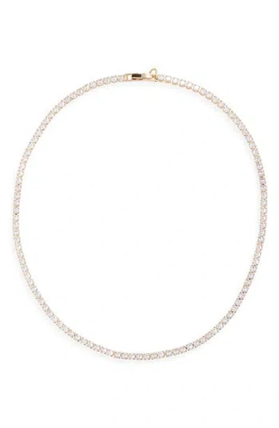 Nordstrom Rack Cubic Zirconia Tennis Necklace In Gold