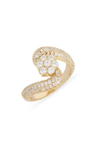 Nordstrom Rack Cubic Zirconia Twisted Ring In Gold
