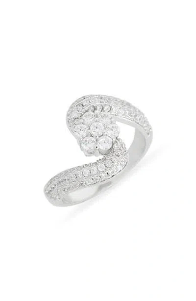 Nordstrom Rack Cubic Zirconia Twisted Ring In Silver