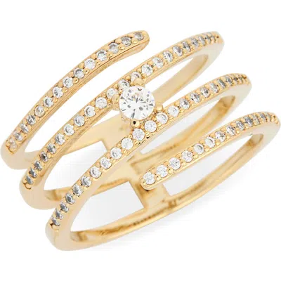 Nordstrom Rack Cubic Zirconia Wrap Ring In Gold