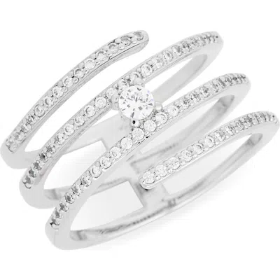 Nordstrom Rack Cubic Zirconia Wrap Ring In Silver