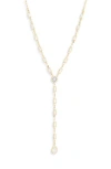 Nordstrom Rack Cubic Zirconia Y-necklace In Gold