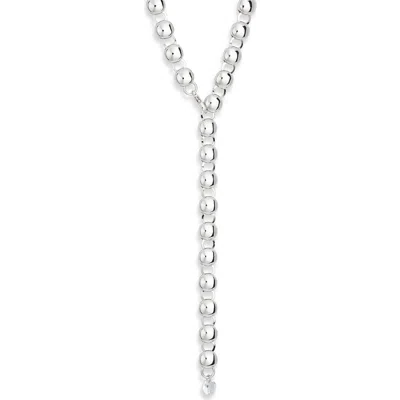 Nordstrom Rack Cubic Zirconia Y-necklace In Metallic