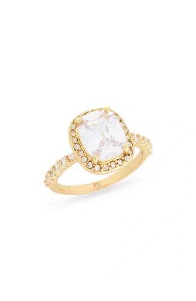 Nordstrom Rack Cushion Cut Cubic Zirconia Halo Ring In Gold