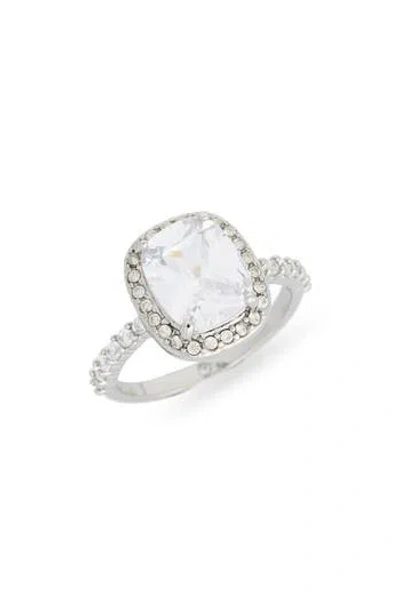 Nordstrom Rack Cushion Cut Cubic Zirconia Halo Ring In Metallic