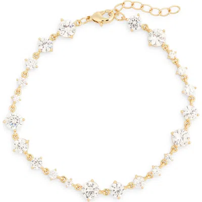 Nordstrom Rack Cz Chain Anklet In Gold