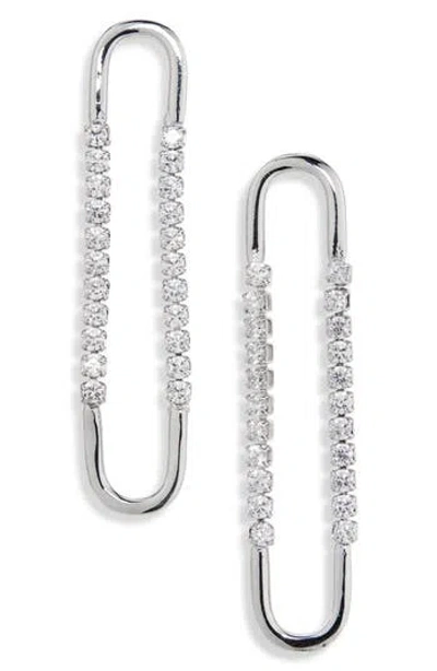 Nordstrom Rack Cz Chain Drop Earrings In Clear- Silver