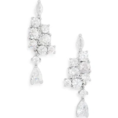 Nordstrom Rack Cz Cluster Drop Earrings